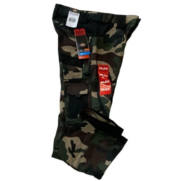 Dickies Flex Camo Cargo Pants 32x30 Utility Pockets Stretch Camouflage Workwear - Picture 7 of 13